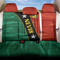 Nevis in Saint Kitts and Nevis Back Car Seat Cover Star Design and Coat of Arms - Wonder Print Shop