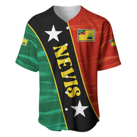 Nevis in Saint Kitts and Nevis Baseball Jersey Star Design and Coat of Arms - Wonder Print Shop