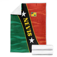 Nevis in Saint Kitts and Nevis Blanket Star Design and Coat of Arms - Wonder Print Shop
