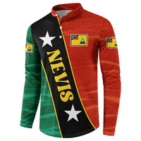 Nevis in Saint Kitts and Nevis Button Sweatshirt Star Design and Coat of Arms - Wonder Print Shop