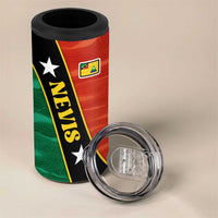Nevis in Saint Kitts and Nevis 4 in 1 Can Cooler Tumbler Star Design and Coat of Arms - Wonder Print Shop