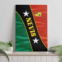 Nevis in Saint Kitts and Nevis Canvas Wall Art Star Design and Coat of Arms - Wonder Print Shop