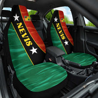 Nevis in Saint Kitts and Nevis Car Seat Cover Star Design and Coat of Arms - Wonder Print Shop