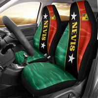 Nevis in Saint Kitts and Nevis Car Seat Cover Star Design and Coat of Arms - Wonder Print Shop