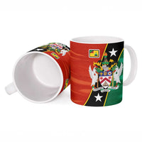 Nevis in Saint Kitts and Nevis Ceramic Mug Star Design and Coat of Arms - Wonder Print Shop