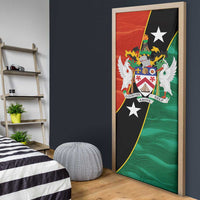 Nevis in Saint Kitts and Nevis Door Cover Star Design and Coat of Arms - Wonder Print Shop