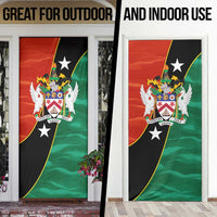 Nevis in Saint Kitts and Nevis Door Cover Star Design and Coat of Arms - Wonder Print Shop