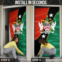 Nevis in Saint Kitts and Nevis Door Cover Star Design and Coat of Arms - Wonder Print Shop