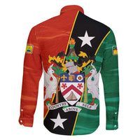 Nevis in Saint Kitts and Nevis Family Matching Mermaid Dress and Hawaiian Shirt Star Design and Coat of Arms - Wonder Print Shop