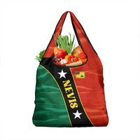 Nevis in Saint Kitts and Nevis Grocery Bag Star Design and Coat of Arms - Wonder Print Shop