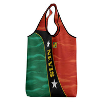 Nevis in Saint Kitts and Nevis Grocery Bag Star Design and Coat of Arms - Wonder Print Shop