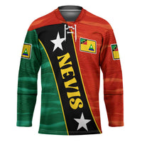 Nevis in Saint Kitts and Nevis Hockey Jersey Star Design and Coat of Arms - Wonder Print Shop
