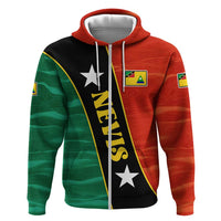 Nevis in Saint Kitts and Nevis Hoodie Star Design and Coat of Arms - Wonder Print Shop