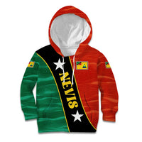 Nevis in Saint Kitts and Nevis Kid Hoodie Star Design and Coat of Arms - Wonder Print Shop