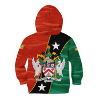 Nevis in Saint Kitts and Nevis Kid Hoodie Star Design and Coat of Arms - Wonder Print Shop