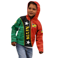 Nevis in Saint Kitts and Nevis Kid Hoodie Star Design and Coat of Arms - Wonder Print Shop