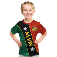Nevis in Saint Kitts and Nevis Kid T Shirt Star Design and Coat of Arms - Wonder Print Shop