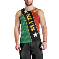 Nevis in Saint Kitts and Nevis Men Tank Top Star Design and Coat of Arms - Wonder Print Shop