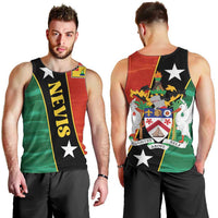 Nevis in Saint Kitts and Nevis Men Tank Top Star Design and Coat of Arms - Wonder Print Shop