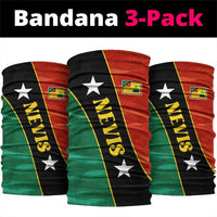 Nevis in Saint Kitts and Nevis Neck Gaiter Star Design and Coat of Arms - Wonder Print Shop
