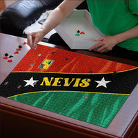 Nevis in Saint Kitts and Nevis Puzzle Star Design and Coat of Arms - Wonder Print Shop