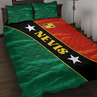 Nevis in Saint Kitts and Nevis Quilt Bed Set Star Design and Coat of Arms - Wonder Print Shop