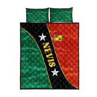 Nevis in Saint Kitts and Nevis Quilt Bed Set Star Design and Coat of Arms - Wonder Print Shop