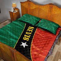Nevis in Saint Kitts and Nevis Quilt Bed Set Star Design and Coat of Arms - Wonder Print Shop