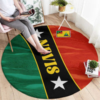 Nevis in Saint Kitts and Nevis Round Carpet Star Design and Coat of Arms - Wonder Print Shop