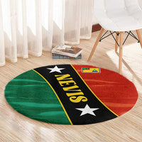 Nevis in Saint Kitts and Nevis Round Carpet Star Design and Coat of Arms - Wonder Print Shop