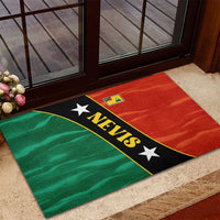 Nevis in Saint Kitts and Nevis Rubber Doormat Star Design and Coat of Arms - Wonder Print Shop