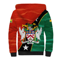 Nevis in Saint Kitts and Nevis Sherpa Hoodie Star Design and Coat of Arms - Wonder Print Shop