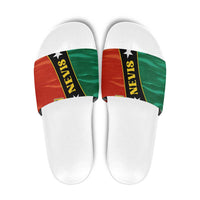 Nevis in Saint Kitts and Nevis Slide Sandals Star Design and Coat of Arms - Wonder Print Shop