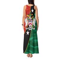 Nevis in Saint Kitts and Nevis Tank Maxi Dress Star Design and Coat of Arms - Wonder Print Shop