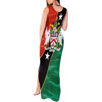 Nevis in Saint Kitts and Nevis Tank Maxi Dress Star Design and Coat of Arms - Wonder Print Shop