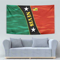Nevis in Saint Kitts and Nevis Tapestry Star Design and Coat of Arms - Wonder Print Shop