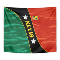 Nevis in Saint Kitts and Nevis Tapestry Star Design and Coat of Arms - Wonder Print Shop
