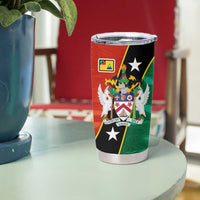 Nevis in Saint Kitts and Nevis Tumbler Cup Star Design and Coat of Arms - Wonder Print Shop