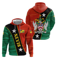 Nevis in Saint Kitts and Nevis Zip Hoodie Star Design and Coat of Arms - Wonder Print Shop