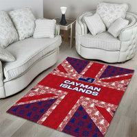 Cayman Islands Christmas Area Rug Xmas Pattern and Coat of Arms - Wonder Print Shop
