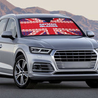 Cayman Islands Christmas Auto Sun Shade Xmas Pattern and Coat of Arms - Wonder Print Shop