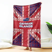 Cayman Islands Christmas Blanket Xmas Pattern and Coat of Arms - Wonder Print Shop