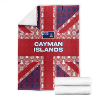 Cayman Islands Christmas Blanket Xmas Pattern and Coat of Arms - Wonder Print Shop