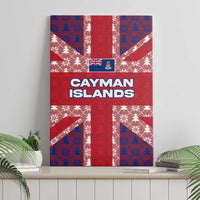 Cayman Islands Christmas Canvas Wall Art Xmas Pattern and Coat of Arms - Wonder Print Shop