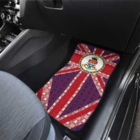 Cayman Islands Christmas Car Mats Xmas Pattern and Coat of Arms - Wonder Print Shop