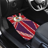 Cayman Islands Christmas Car Mats Xmas Pattern and Coat of Arms - Wonder Print Shop