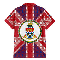 Cayman Islands Christmas Family Matching Mermaid Dress and Hawaiian Shirt Xmas Pattern and Coat of Arms - Wonder Print Shop