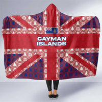 Cayman Islands Christmas Hooded Blanket Xmas Pattern and Coat of Arms - Wonder Print Shop
