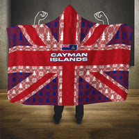 Cayman Islands Christmas Hooded Blanket Xmas Pattern and Coat of Arms - Wonder Print Shop