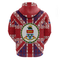 Cayman Islands Christmas Hoodie Xmas Pattern and Coat of Arms - Wonder Print Shop